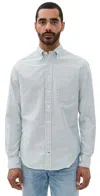 Gitman Vintage Striped Spring Oxford Shirt Green Stripe In Green Stripe