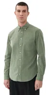 Gitman Vintage Thin Wale Corduroy Shirt Sage In Green