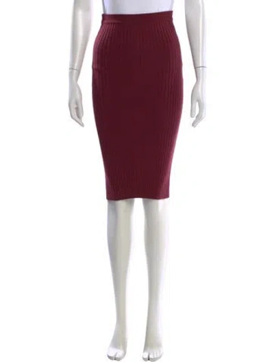Pre-owned Giu Giu Knee-length Skirt In Burgundy