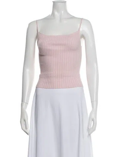 Pre-owned Giu Giu Square Neckline Sleeveless Crop Top In Blue