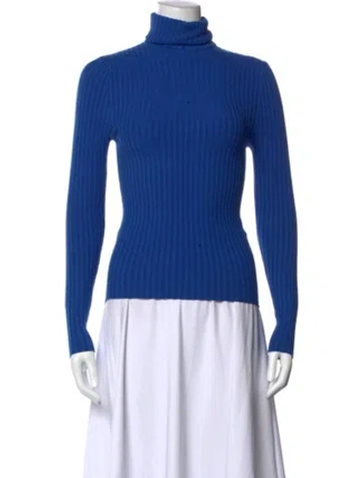 Pre-owned Giu Giu Turtleneck Long Sleeve Top In Blue