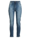 Giulia Matilda Woman Jeans Blue Size 10 Cotton, Elastane In Blue
