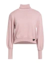 Giulia N Couture Woman Turtleneck Pink Size M Wool, Acrylic In Pink