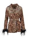 Giulia N Polyester Elastane Jacket - Brown/black In Animal Print