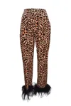 Giulia N Polyester Elastane Trousers - Brown/black In Brown