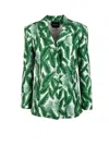 Giulia N White/green Technical Jacket In Multi