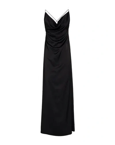 Giulia N Woman Maxi Dress Black Size L Polyester