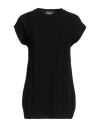 Giulia N Woman Sweater Black Size S Polyamide, Wool, Viscose, Cashmere