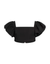 Giulia N Woman Top Black Size L Polyester, Viscose