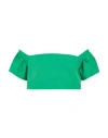 Giulia N Woman Top Green Size L Polyester, Viscose