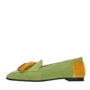 Giulia Neri Flat Shoes Green In Verde Blu E Verdi
