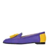 Giulia Neri Flat Shoes Purple In Viola Blu E Verdi