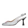 Giulia Neri With Heel Silver In Argento Chiari E Naturali