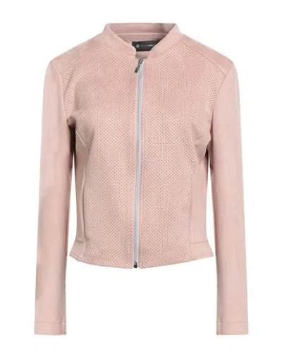 Giulia Valli Woman Jacket Pink Size 8 Polyester, Elastane