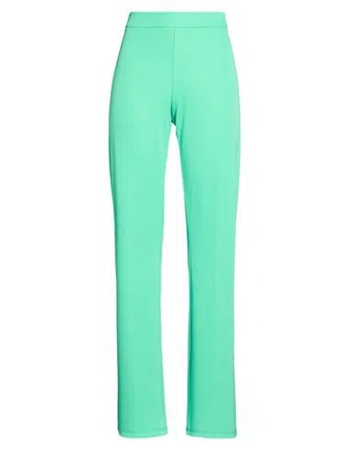 Giulia Valli Woman Pants Green Size 12 Polyester, Elastane