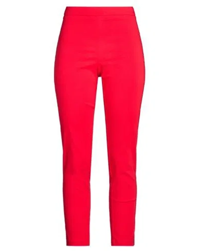 Giulia Valli Woman Pants Red Size 12 Viscose, Polyamide, Elastane