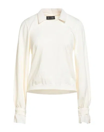 Giulia Valli Woman Sweater Cream Size Xl Viscose, Polyamide In White