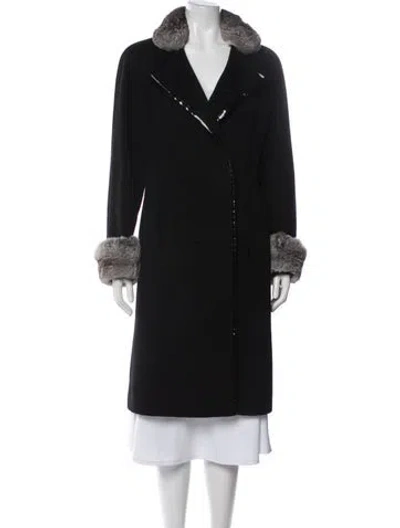 Pre-owned Giuliana Teso Cashmere Coat In Black