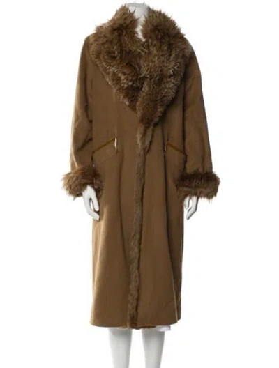 Pre-owned Giuliana Teso Cashmere Coat In Brown