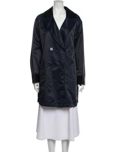 Pre-owned Giuliana Teso Coat In Blue