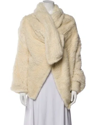 Pre-owned Giuliana Teso Fur Fur Jacket In Neutral