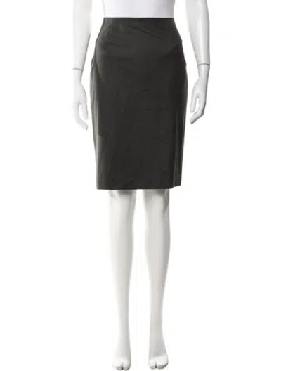 Pre-owned Giuliana Teso Wool Knee-length Skirt In Green