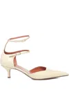 Giuliano Galiano 30mm Demi Double-strap Pointed Pumps In Neutral