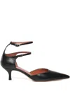 Giuliano Galiano 30mm Double-strap Pointed Pumps In Black