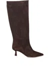 Giuliano Galiano 30mm Jane Suede Boots In Brown