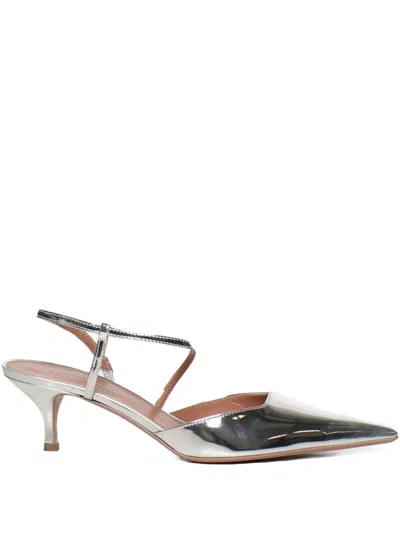 Giuliano Galiano 50mm Demi Pumps In Silver