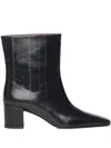 Giuliano Galiano 60mm Stefy Leather Ankle Boot In Black
