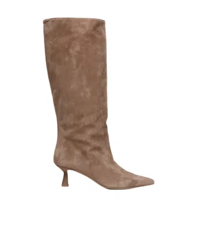 GIULIANO GALIANO 60MM SUEDE KNEE-HIGH BOOTS