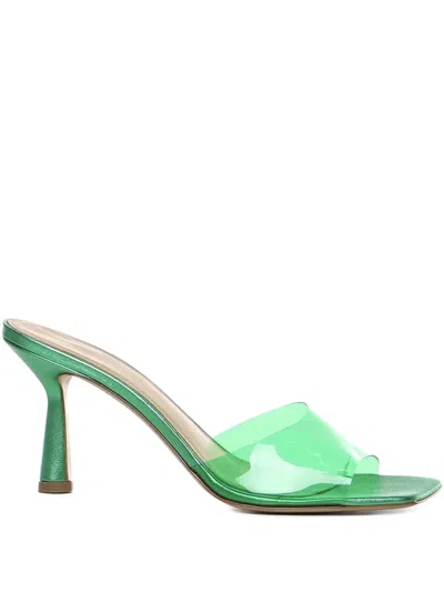 Giuliano Galiano 70mm Transparent-strap Sandals In Green