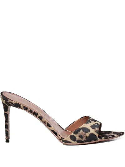 Giuliano Galiano 80mm Alixia Mules In Neutrals