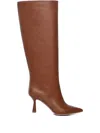 Giuliano Galiano 80mm Pointed-toe Calfskin Boots In Brown