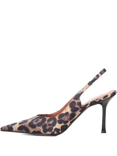 Giuliano Galiano 90mm Holly Slingback Pointed Pumps In Multi