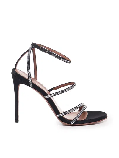 Giuliano Galiano Adjustable Ankle Strap High-heeled Sandals In Black