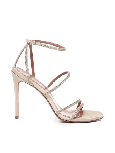 Giuliano Galiano Adjustable Ankle Strap High-heeled Sandals In Nude