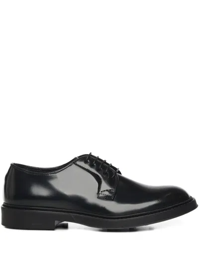 Giuliano Galiano Alan Lace-up Round Toe Derby In Black