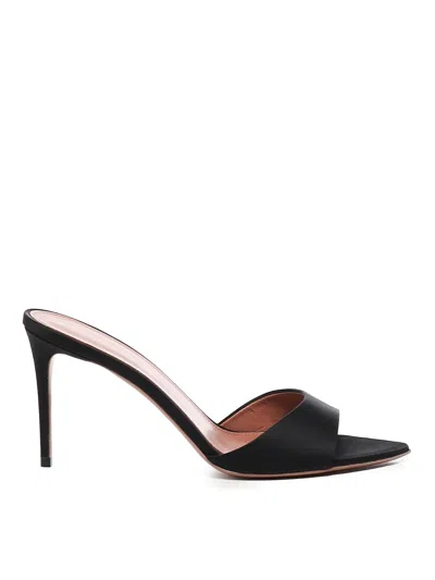 Giuliano Galiano Alixia Mule In Satin In Black