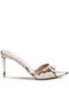 Giuliano Galiano Alixia Python Print Sandals In Brown