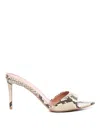 Giuliano Galiano Alixia Python Print Sandals In Brown