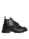 Giuliano Galiano Ronnie Cocco Crocodile-effect Boots In Negro