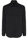 Giuliano Galiano Buttoned Long-sleeve Shirt In Black