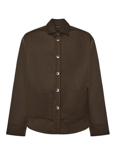 Giuliano Galiano Tobhias Patch Pocket Shirt In Green