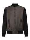Giuliano Galiano Steve Wool Bomber Jacket In Brown