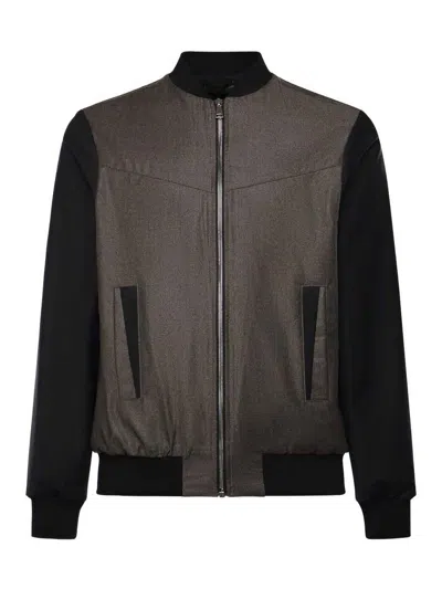 Giuliano Galiano Steve Wool Bomber Jacket In Multi