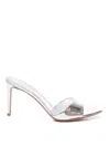 Giuliano Galiano Alixia 80mm Mules In Silver