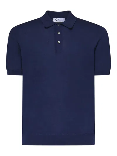 Giuliano Galiano Cotton Polo In Blue