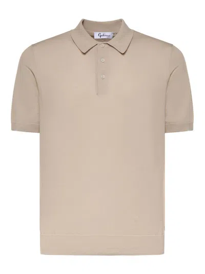 Giuliano Galiano Cotton Polo In Brown